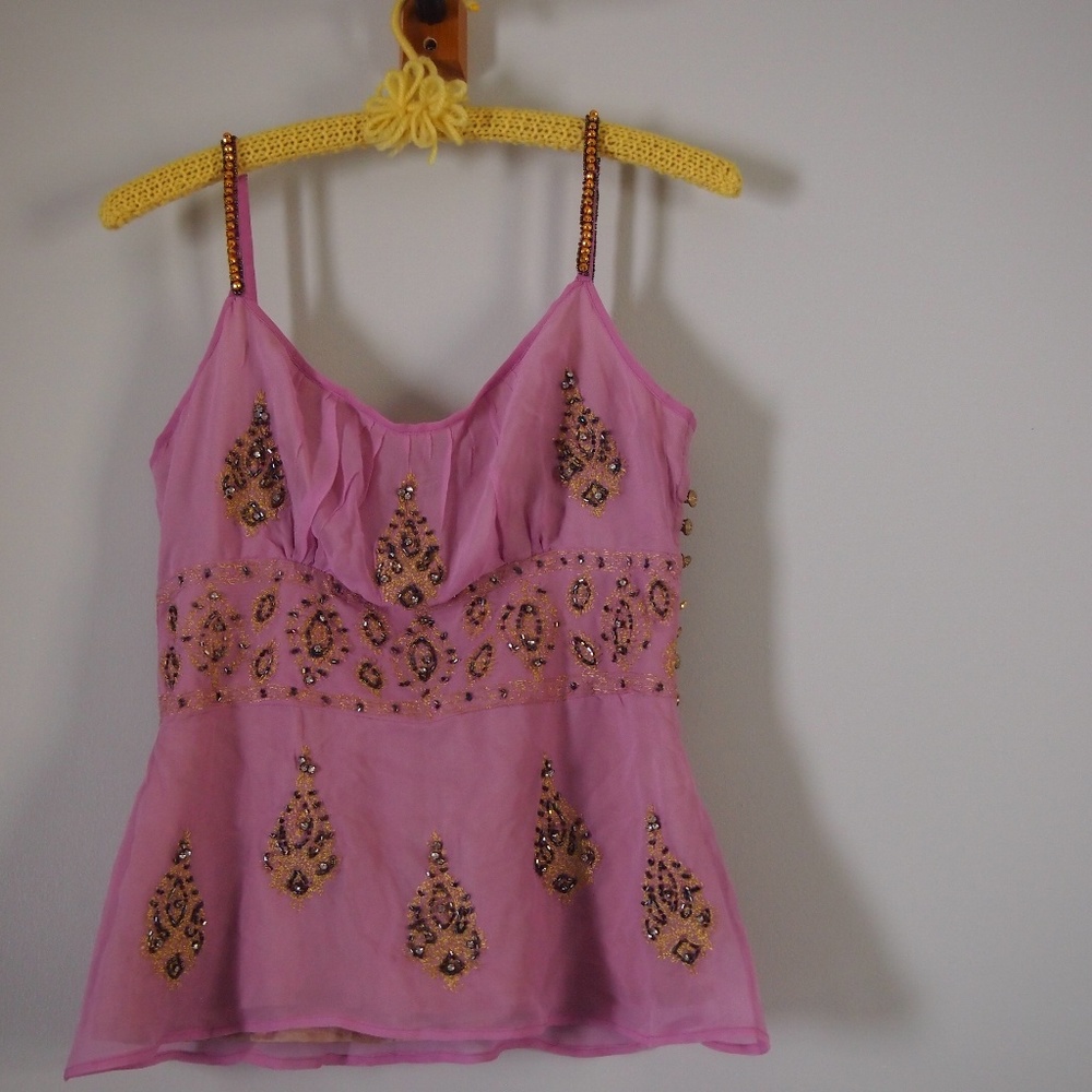 Lavender silk blouse